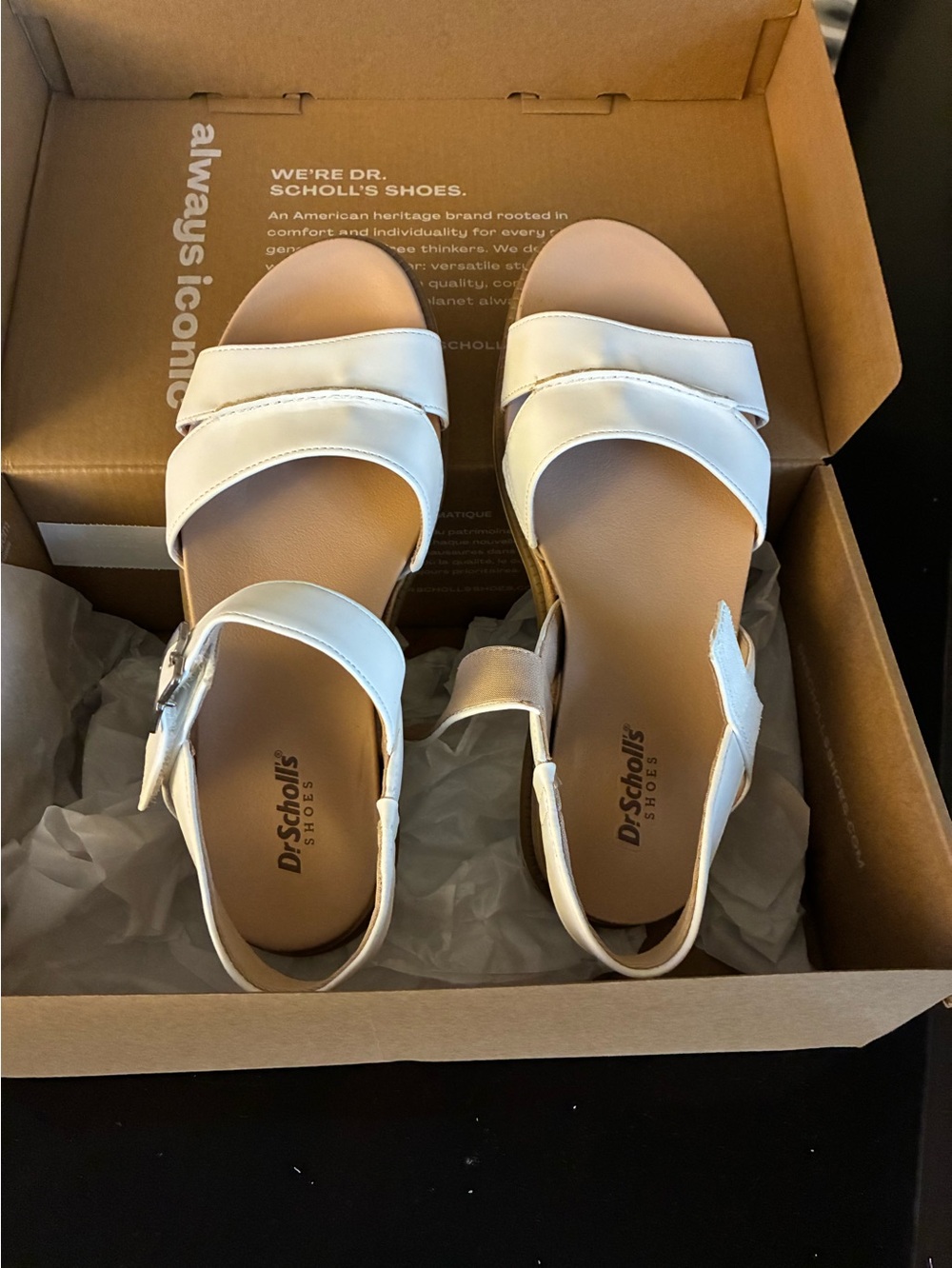 Dr. Scholl's Women’s White Comfort Sandals(NEW IN BOX)